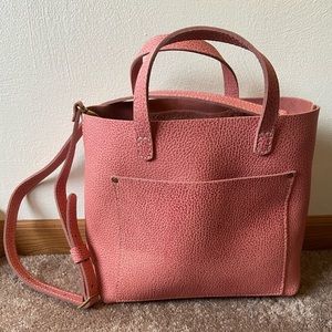 🦄 Portland Leather AP Medium Crossbody Tote Flamingo NWOT